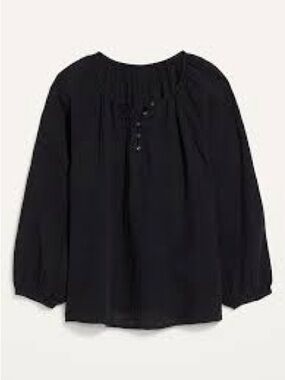 Old Navy Black Gauzy Women's Blouse